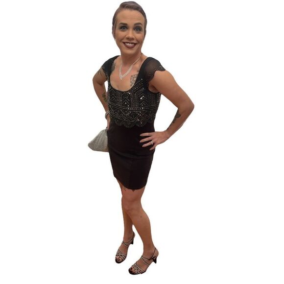 American Eagle Outfitters Embellished Sequin Mini Dress Size XS - Picture 10 of 17